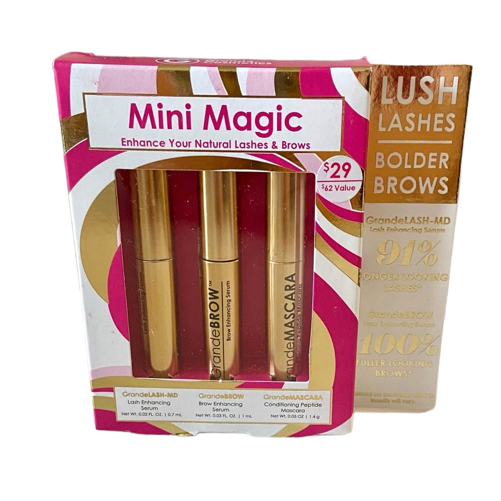 ⚫️ Grande Cosmetics Mini Magic Lash and Brow Set Lashes Mascara Brows New In Box - Picture 2 of 7